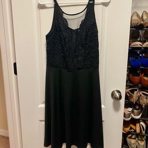NWT • Grace Karin • Mesh V Neck Skater Dress •